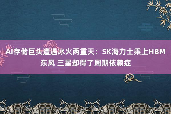 AI存储巨头遭遇冰火两重天：SK海力士乘上HBM东风 三星却得了周期依赖症