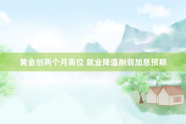 黄金创两个月高位 就业降温削弱加息预期